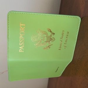 Baekgaard Green Leather Passport Cover NWOT
